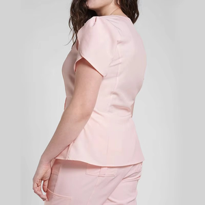 2025 été hôpital haut et pantalon ensemble Scrubs uniformes ensembles parfait à manches courtes uniforme médical - Product Image 4