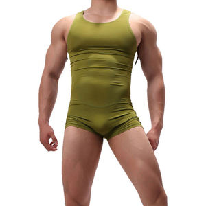 Professional Wrestling Singlet for Adult Men Unisex Fitted Stretch Compression Suit Lightweight Quick - Product Image 1