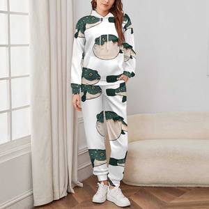 330 GSM Premium unisexe 100% coton sweats pantalons séchage rapide poids lourd respirant grande taille femmes survêtements unisexe ensembles - Product Image 5