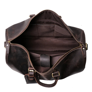 Sac de voyage pour homme de grande capacité, multifonctionnel, écologique, fermeture éclair, imperméable, motif lettre, cuir, élégant, tendance - Product Image 3