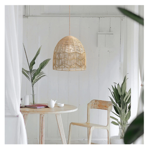 Customizable Artistic Handwoven <b>Bamboo</b> Pendant <b>Light</b> Modern Traditional Minimalist Eco-Friendly Direct Vietnam Manufacturer OEM - Product Image 4