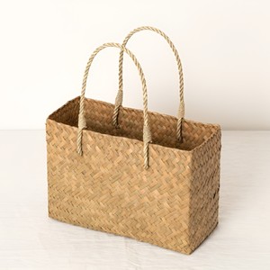 Accesorios de playa para mujer, bolso de paja natural de algas marinas, venta al por mayor, bolsos de mano de rafia de hierba marina - Product Image 2