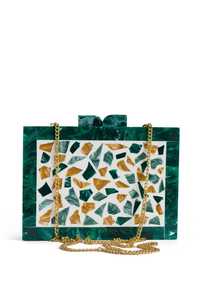 กระเป๋าคลัทช์เรซินเปิดปิดมีซิปกระเป๋าทรงสูงสำหรับงานแต่งงานงานเลี้ยงเจ้าสาว - Product Image 2