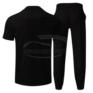 Sweat-shirt à capuche décontracté et à manches courtes pour hommes, ensemble de bas de survêtement d'hiver de bonne qualité pour l'été - Product Image 2