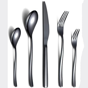 Durable Achetez au prix le plus bas Ensemble de couverts en acier inoxydable de qualité supérieure avec finition noire pour la fête d'Halloween - Product Image 5