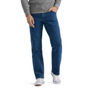 Ropa de calle de otoño 2025, pantalones vaqueros informales para hombre, pantalones vaqueros elásticos ajustados para hombre, pantalones vaqueros rectos de retales bordados Retro para hombre - Product Image 1