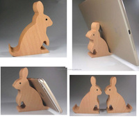 Logo personnalisé Support de téléphone portable en bois fait main bon marché pour smartphone