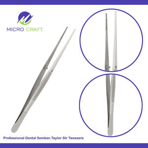 Professional Dental Semken Taylor Straight Tweezers Dental, Set, Surgical, <b>Instruments</b> Quality Manufacturer of Dental Tweezers - Product Image 3
