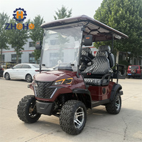 Voiture électrique classique 4 places / Buggy électrique 2-4 places avec pneus tout-terrain et batterie au lithium, voiturette de golf électrique
