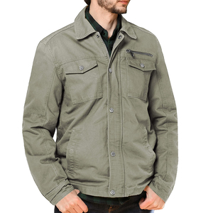 Vestes pour hommes en toile 100% coton respirantes à manches longues, personnalisables en gros, vestes pour hommes, veste pour homme - Product Image 3