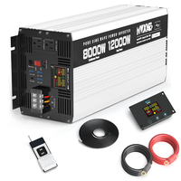 Daya Terukur 2000w-8000w Daya Puncak 16000W 12V 24V 48V DC ke 110V 120V AC Inverter Gelombang Sinus Murni untuk Energi Rumah Tangga