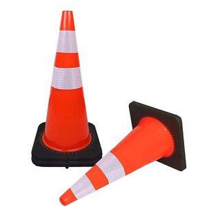 H70cm PVC giao thông nón cao có thể nhìn thấy cam xây dựng lĩnh vực đánh dấu cho an toàn đường bộ và đậu xe cones - Product Image 2