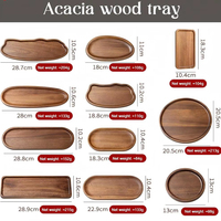 Plateau de service en bois naturel écologique, créatif, de différentes formes et tailles, en stock, plateau décoratif en bois de qualité alimentaire pour les aliments