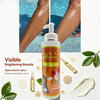Lotion Corporelle Éclaircissante Action Rapide Alpha Arbutin Gluta Réduit les Taches Terne Hydratation Profonde pour Peaux Abîmées par le Soleil