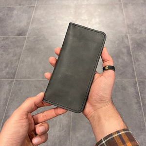 Cartera de cuero genuino para hombre, cartera larga, tarjetero - Product Image 5