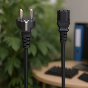 Power <b>Cable</b> C13 To Schuko 1.5m Black Male Female Connector For Computer Equipment - Product Image 3