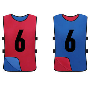 Gilet d'entraînement de football réversible unisexe pour jeunes avec col ras du cou imprimé par transfert à chaud et logo personnalisé Joueurs de pinnie en polyester vert - Product Image 1