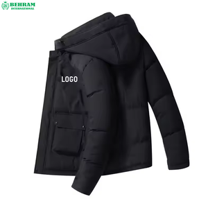 2024 Top Hot Selling Behram International Winter Warm Windproof Shiny Puffer <b>Jacket</b> High Street Style <b>Packable</b> for Men - Product Image 4