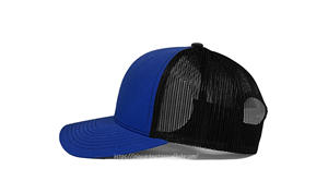 Sombreros de camionero lisos de estilo americano de alta calidad Gorra deportiva de malla azul/negra hecha al por mayor para viajes Casuales - Product Image 3