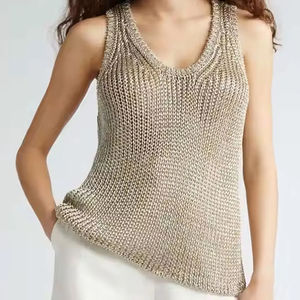 Camiseta sin mangas personalizada para mujer, de poliéster y algodón, de tela suave, transpirable, de talla grande, para uso exterior, servicio OEM - Product Image 6