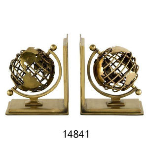 Nouvelle conception en aluminium Globe horloge serre-livres paire décorative en métal Globe Design serre-livres nautiques à vendre fabriqué en inde - Product Image 4