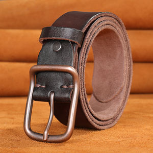 Ceinture en cuir pour homme Ceinture réversible Ceinture habillée chic Boucle ardillon réglable pour cadeau homme - Product Image 6