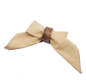 Rond de serviette en bois naturel brun design étonnant porte-serviettes maison fêtes de mariage restaurant table à manger accessoire porte-papier de soie - Product Image 3