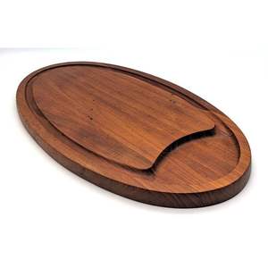 Assiette de chargeur ronde en bois massif d'acacia de vente fraîche pour une utilisation au restaurant assiette de chargeur en bois alimentaire lavable taille personnalisée - Product Image 1