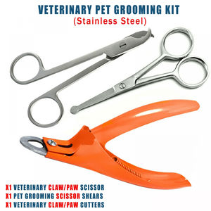 Kit de toilettage vétérinaire pour animaux de compagnie avec coupe de patte d'ongle d'orteil Clipper Nipper Ciseaux Cisaille Tous les instruments vétérinaires sont disponibles - Product Image 2