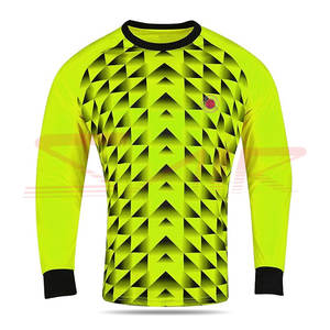 Ensembles de maillots de gardien de but de football à manches longues pour hommes en gros, logo personnalisé, nom de l'équipe, 100% polyester, vêtements de sport confortables - Product Image 2