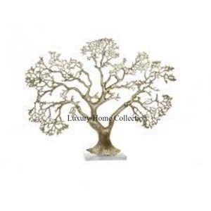 Factory Wholesale Customize Handicraft High Grade Gold Plated <b>Leaf</b> Designer Fancy Metal Decorative Sculpture With Marble Base - Product Image 4