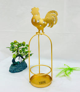 Vintage Gold Metal Taper Candlestick Holder <b>Set</b> Home Decorative <b>Lantern</b> for Wedding Parties and Outdoor Occasions - Product Image 4