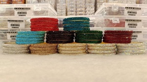 Đẹp rajwadi Bangles thiết lập cho phụ nữ Bridal mặc Fancy kim loại Bangles với đá lấp lánh được cung cấp trong các biến thể màu sắc khác nhau - Product Image 3