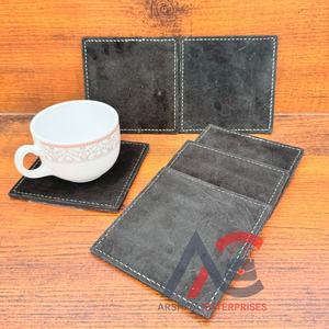 Dessous de verre en cuir véritable spécialement conçu pour l'utilisation la plus exigeante pour la décoration de table dans le restaurant de bar de fête de mariage - Product Image 1