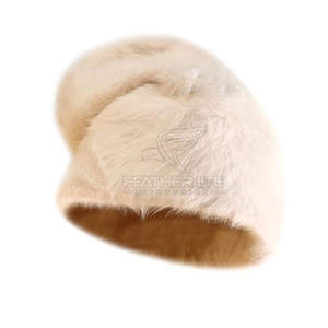 Lujoso gorro de mohair con diseño clásico, gorro de mohair informal para viajes y uso diario - Product Image 3