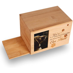 Fourniture d'enterrements de haute qualité pour Photo d'animal de compagnie, cendres humaines, urne de crémation en bois, cercueil cinéraire, urne d'animaux fabriquée en inde - Product Image 1