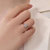 Bague de fiançailles en or blanc avec diamant de laboratoire taillé sur mesure de 1 carat, inspirée du style vintage de luxe, bijou nuptial unique, la plus vendue