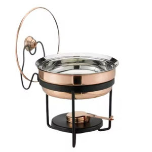 Présentoir de chauffe-buffet antique en acier inoxydable finition cuivre pour Offre Spéciale - Product Image 1