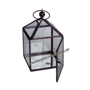 Best-Selling Eco-friendly <b>Table</b> Top Decorative Iron Metal Lantern with Glass for Home Wedding Christmas <b>Party</b> Decoration - Product Image 4