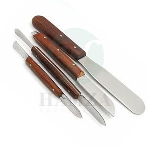 Prezzo di fabbrica manico in legno intonaco dentale spatola per miscelazione coltello per cera dentale per miscelare alginato