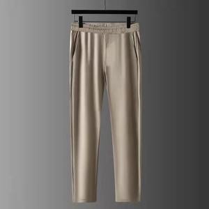 2025 verano nueva moda Color sólido cómodo transpirable Casual traje deportivo hombres ocio tamaño suelto conjunto de dos piezas alto - Product Image 5