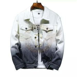 Chaqueta Vaquera con Logotipo Personalizado 2024 - Talla Grande, Cuello Alto, Estilo Urbano - Abrigo Vaquero Lavado para Invierno, OEM - Product Image 1