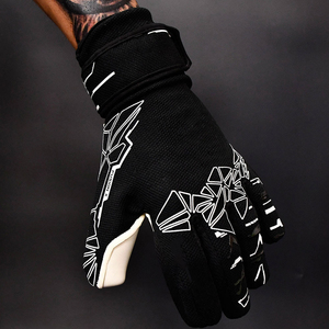 Gants de gardien de but de football professionnels, forte adhérence, protection des doigts, latex allemand, silicone imprimé, cuir de qualité supérieure, utilisation en extérieur - Product Image 3