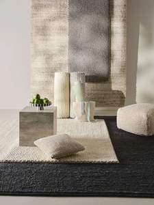 Forte demande Vente en gros Top Vente Pure Laine Tapis Perles Gris 80x150 cm pour Salle À Manger Hall Entrée Chambre - Product Image 2