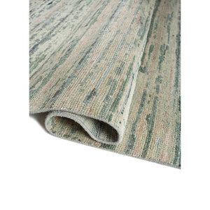 พรมขนสัตว์ถักมือสีเบจน้ำตาล Aprezo ขนาด 9x12 ฟุต ลายแบบนามธรรม สำหรับตกแต่งบ้าน ทางเข้าบ้าน ห้องโถง รูปทรงสี่เหลี่ยมผืนผ้า ดีไซน์แบบจิ๊กซอว์ - Product Image 2