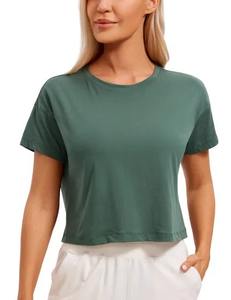 Logo personnalisé marque à la mode femmes Crop Tops haute qualité vêtements de golf femmes été Baggy t-shirts pour les filles - Product Image 3