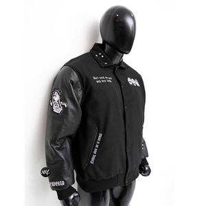 Custom logo wholesale made Men's Patchwork Casual Streetwear Style Pu <b>Leather</b> <b>long</b> Sleeve Letter Embroidered manufacturer <b>jacket</b> - Product Image 4