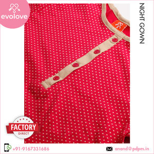 Distribuidor mejor listado de calidad superlativa 100% ropa de dormir de noche hecha de algodón media manga corta vestido de noche para damas de mujer - Product Image 4