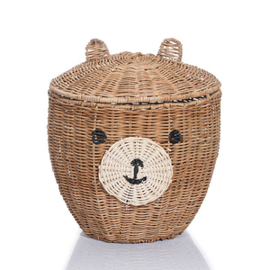 Organiseur de rangement pour jouets en forme d'animaux, paniers de rangement pour chambre d'enfant, paniers en rotin de premier choix - Product Image 1