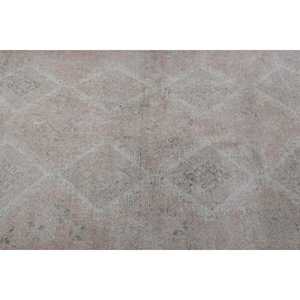 Grand tapis turc vintage 4,4x9,2 pieds, tapis uni gris bleu - Product Image 5